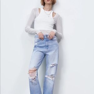 COPY - NWT Zara Z1975 FULL LENGTH RIPPED JEANS